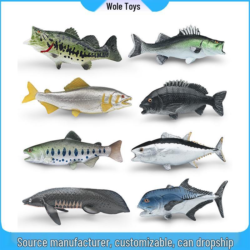 Marine Fish Ornament Model: Goldfish, Sea Bream, Horse Mackerel, Bass, Salmon