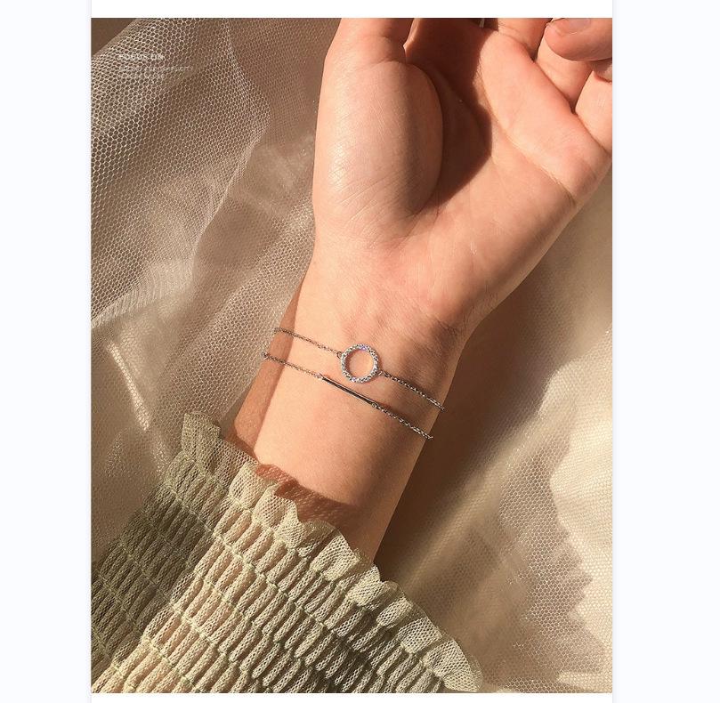 Personalized Retro Box Chain Bracelet - Elegant Silver, Versatile Japanese-Korean Inspired Couple's Jewelry for Women