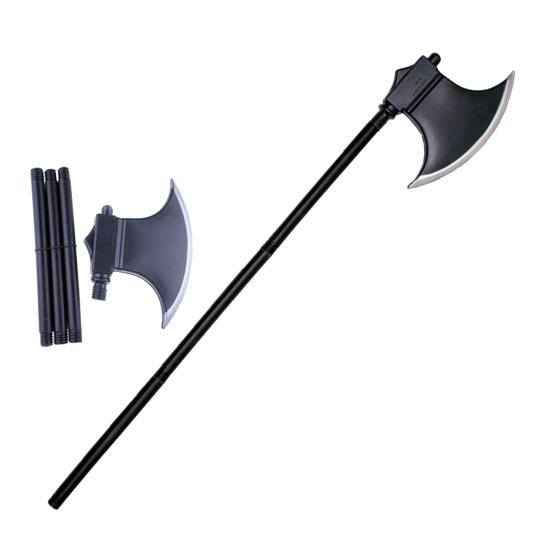 Halloween Weapon Prop Realistic 3-Section Handle Costume Accessories Comfortable Grip Cosplay Supplies Large Halloween Demon Scythe Sickle Axe Prop