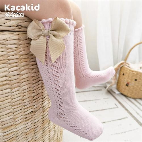 0-7T Summer Mesh Children Girls Socks Cotton Bow Solid Girl For Baby Sock Fashion Princess Clothes Accessories 2023 New