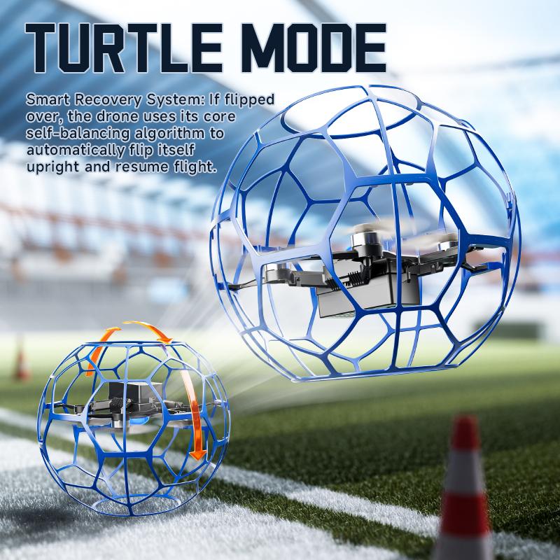 2026 V51 Professional Football RC Drone for Competition WiFi Fpv Helicopter Brushless Fixed Height RC Flying Ball Toys Gifts 4DRC with Lights
