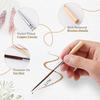5Pcs Soft Elastic Bristles Long Line Brush Set Wood  Handle Watercolor Drawing Brushes  Marking
