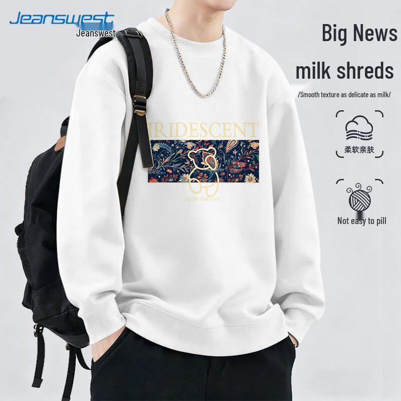 Jeanswest Men s Trendy Round Neck Long Sleeve Sweatshirt 3XL