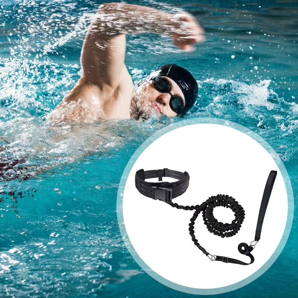 Resistance Bands Swim Resistance Belt Stationary Swimming Pool Swim Trainer  Sports Equipment