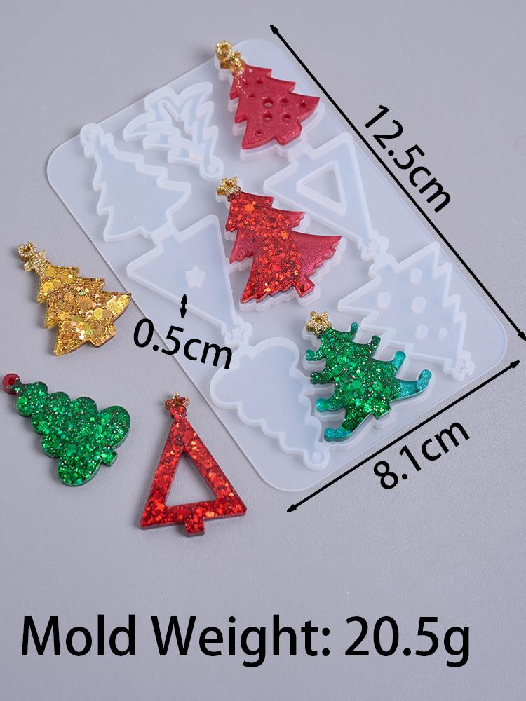 

Christmas Earring Pendant Silicone Mold DIY Christmas Elements Epoxy Resin Molds For DIY Ornaments Keychain Charm Jewelry Craft