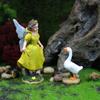 Resin Fairy Flower Model Decor Simulated Duck Tabletop Figurine Micro Landscape