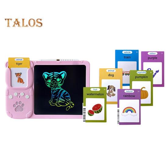 

Обучающая машина Интерактивные флеш-карты ЖК-планшет для письма 255 двусторонних карточек с реальными звуками транспортных средств животных Интерактивные обучающие игрушки для розовый