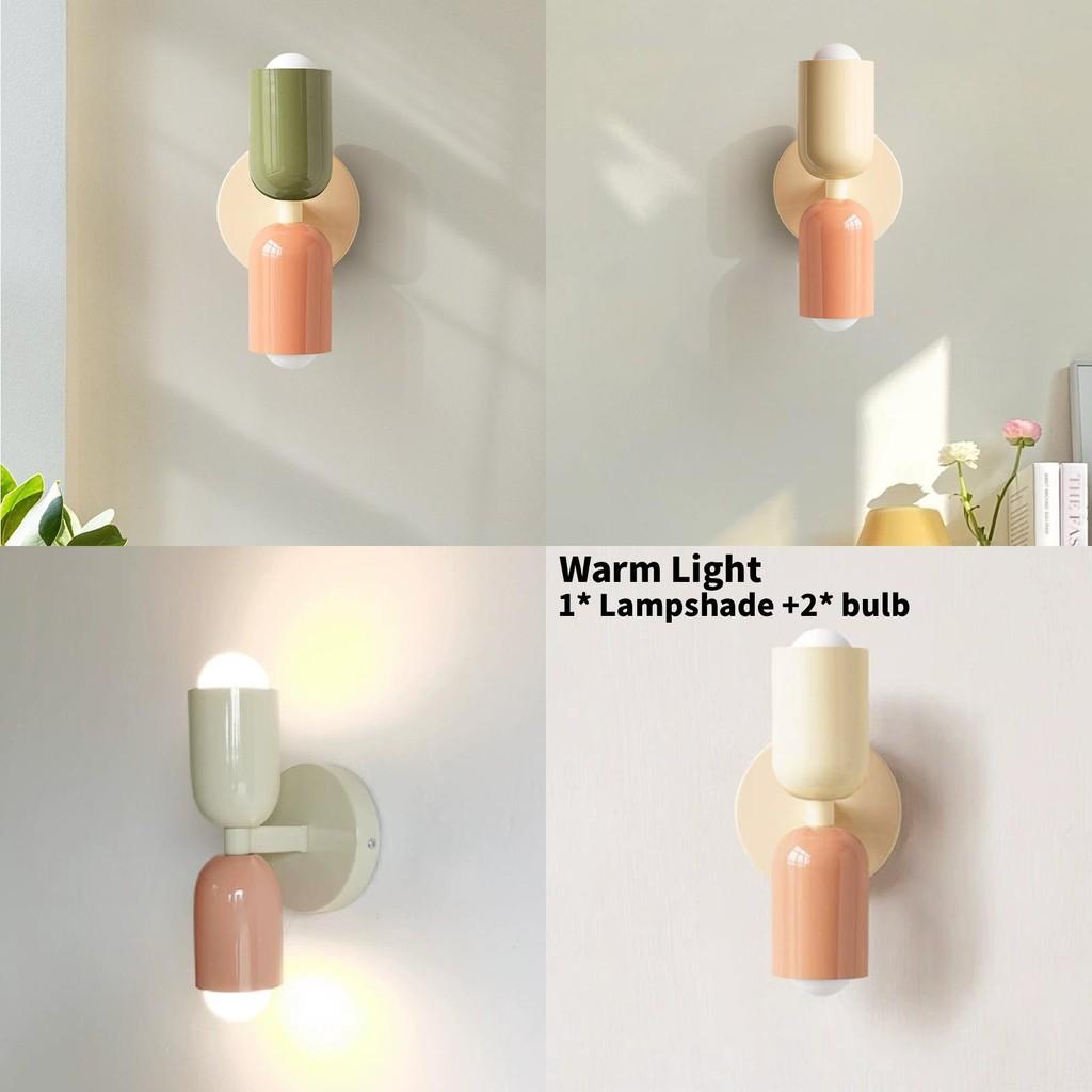 Nordische Wandleuchte mit PVC-Schirm und LED-Licht für Schlafzimmer- und Wohnzimmerdekoration