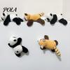 Waschbär Kühlschrankmagnet Plüschtier Dekoration, Gefüllter Panda Magnetisches Ornament, Kühlschrankform für Heimküchen Dekoration