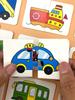 32Pcs Montessori Toddler Card Matching Game Early Education Puzzle Toys Cartoon Jigsaw Toys Color Shape Cognitive Training Gift