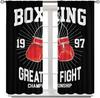 Boxing Window Curtains for Adult Teens Boys Bedroom Living Room Home Decor Curtain Panels Competitive Game Boxing for Home