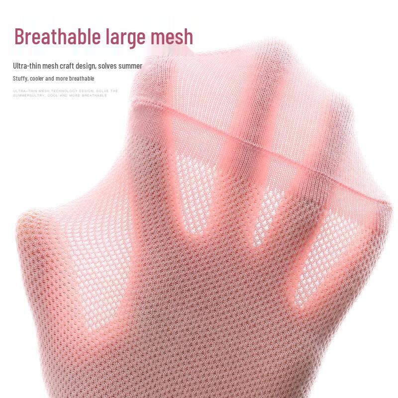 Langsha Women's Summer Breathable Cotton Mesh Mid-Calf Socks (6 Pairs)