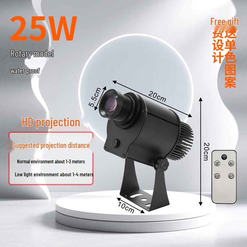 Waterproof Outdoor Logo & Text Projector Light for Shop Facades & Walls