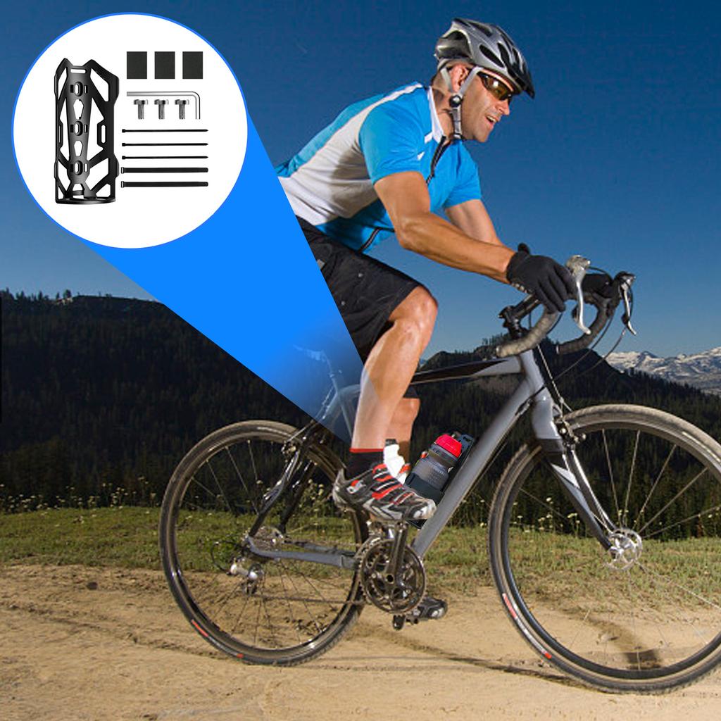 Bicycles Cargo Cage Bike Front Fork Cage with Fixing Strap Waterproof Bicycles Fork Mount Cycling Water Bottle Cage