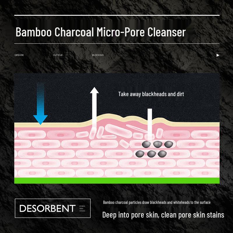 MAZO Bamboo Charcoal Blackhead Remover Cream - Deep Cleansing Nose Mask for Blackheads and Whiteheads.