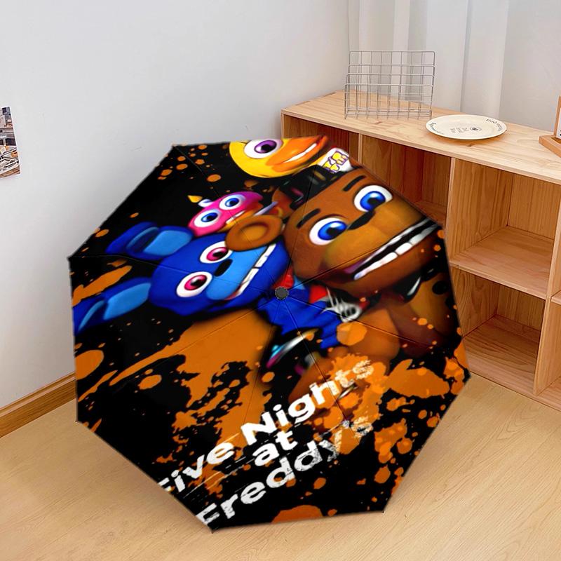 1PC Freddy's Rock Night Automatic Umbrella - Suitable Travel Outdoor Portable Umbrella Birthday Gift Daily Essentials
