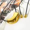 Fashion Jewelry Pretty Design Black Cord Irregular Metal Pendant Necklace For Women Party Gifts Cool Trend Accessories