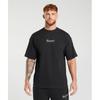 Gymshark KOSZULKA ATLETYCZNA DZIAŁ KOSZULKA Czarna A7a2o Bb2j
