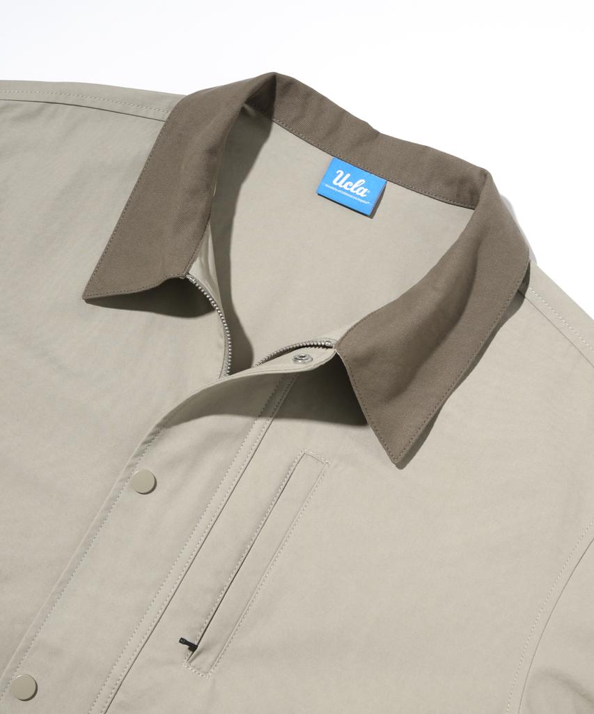 Ucla Unisex Basic Work Jacket [Beige] (Ub4Uj02)