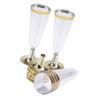 12x Disposable Plastic Champagne Cups with Rose Gold/Gold