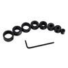 8Pcs High Hardness Depth Stop Collar Kit with Wrench for Woodworking Ceramic Wall and Plastic Drilling Applications