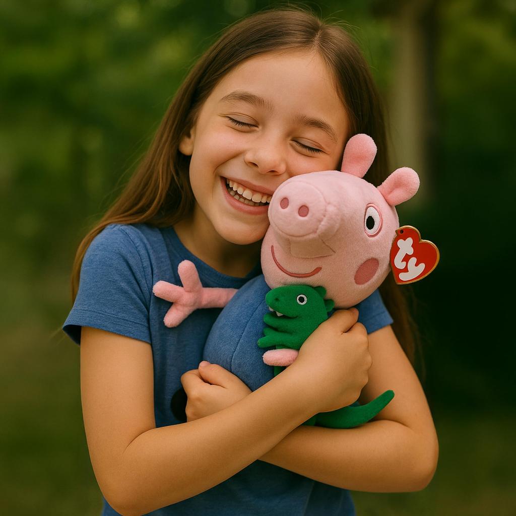 Ty Peppa Pig Stuffed Medium George 46130 Toy, Size, Pig,