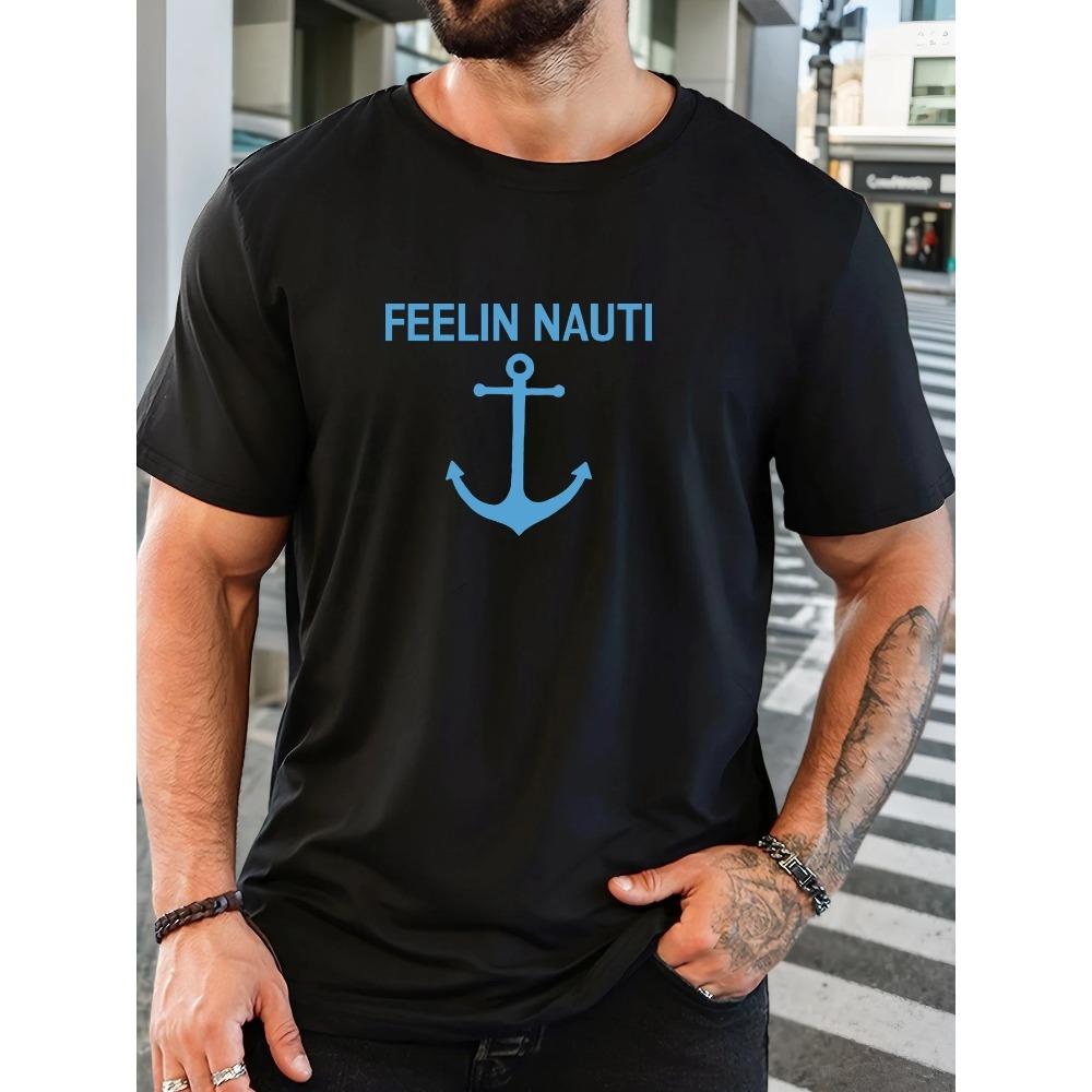 

Men Pattern Summer Casual Round Neck Short T-shirt XXXXL синий