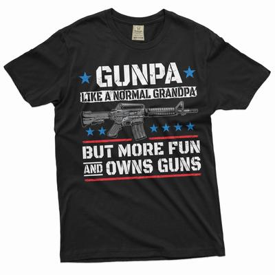 Men's Gunpa Shirt Grandpa Grandfather Pro Gun Shirts 2nd Amendment Patriotic Tee