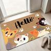 Cute Cat Decorative Floor Mat - Dirt & Wear-Resistant, Easy-Clean Entrance Mat