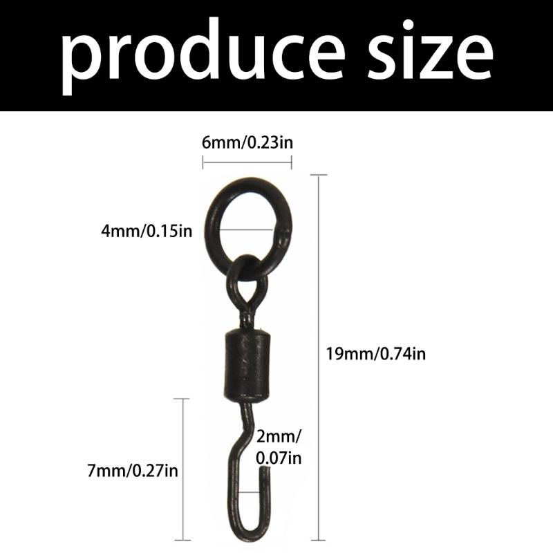 European Styles Open End Fishing Swivels Brasses Hook Quick Assembly for Fishing Techniques
