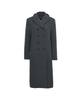 Bmuette Gray Double-Breasted Coat With Ribbon Detail