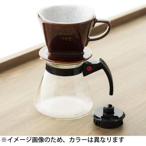 Kalita Coffee Drip Set, 102-Roto Set N, Ceramic, for 2-4 People, Featuring a Three-hole Design for Fast Brewing and Excellent Heat Retention, Extracti