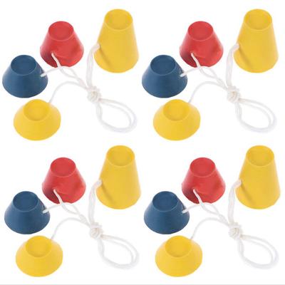 16-teiliges Golf-Gummi-Tees mit Saiten, 4 Größen, Pyramidenballhalter, Ausrüstungsset
