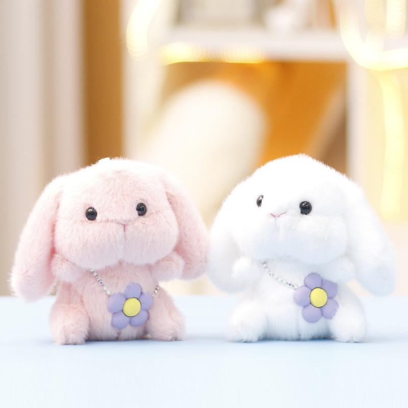 Toy Plush Bunny Keychain With Pp Cotton Filling For Kids Stuffed Gift Animal