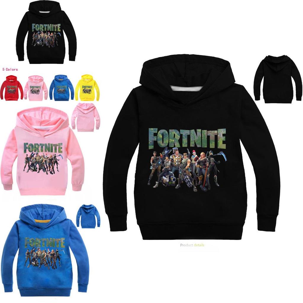 Fortnite Kids Hoodie Boys Girls Jumper Sweatshirt Pullover Jumpsuit With Comfortable Cotton Blend Fabric