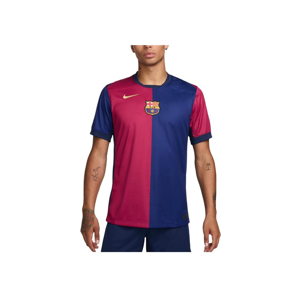 Nike Dri-Fit F.C. Barcelona 2024/25 Stadium Series Home Moisture-Wicking Comfortable Short Sleeve Football Shirt Men Tops FN8797-455