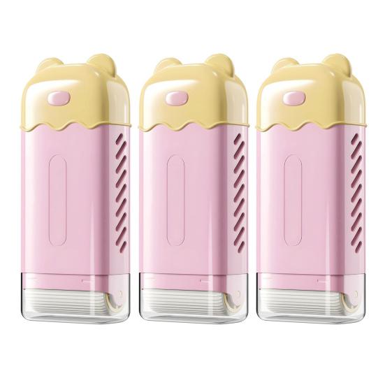 1/2/3Pcs Bear-Shaped Rolling Soap Holder Easy to Clean Multipurpose Bathroom Foaming Soap Box with Roller Bubble Case