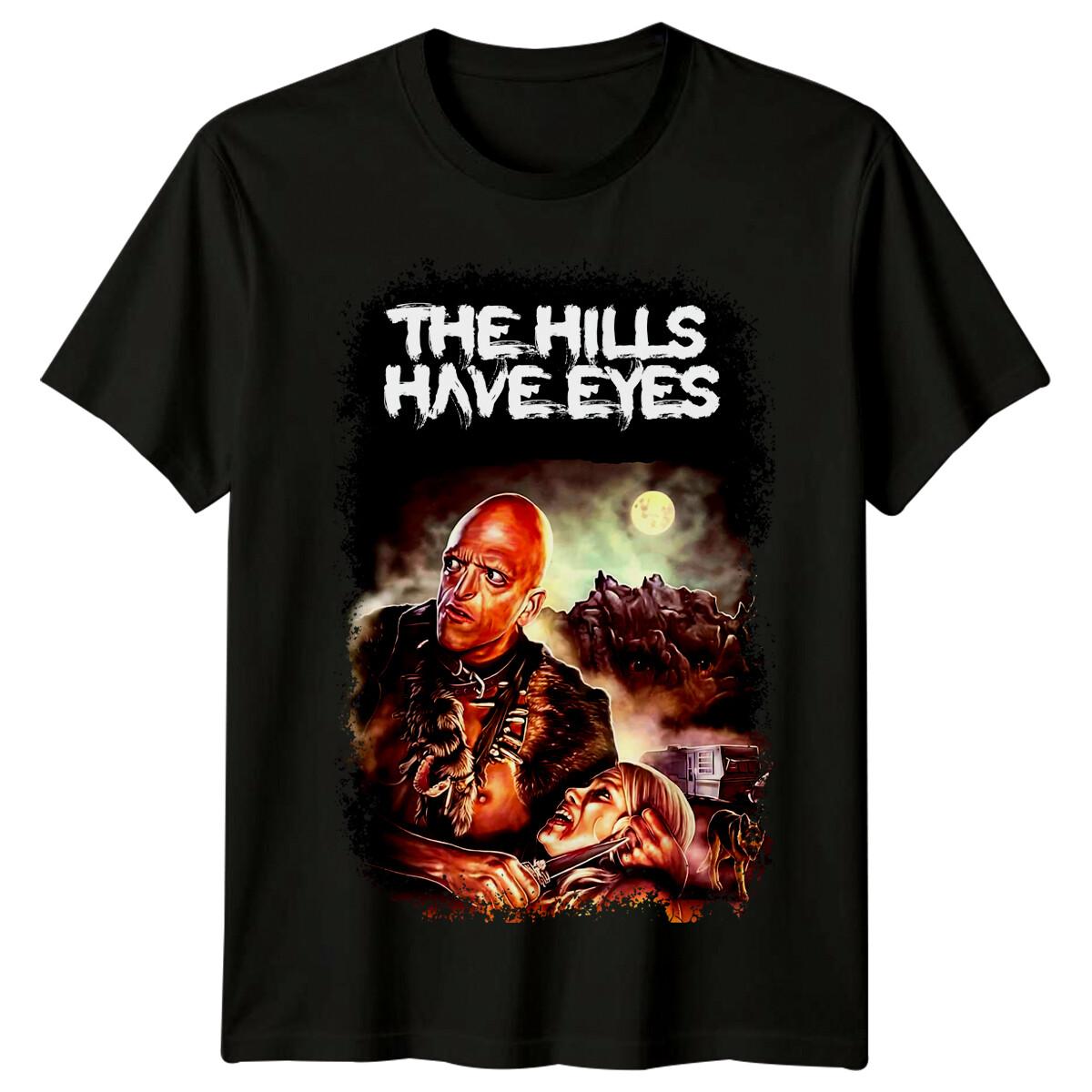 

The Hills Have Eyes (1977) Movie Poster Inspired 100% Cotton T-shirt Mens Tees Top Retro 80s Tee 4XL