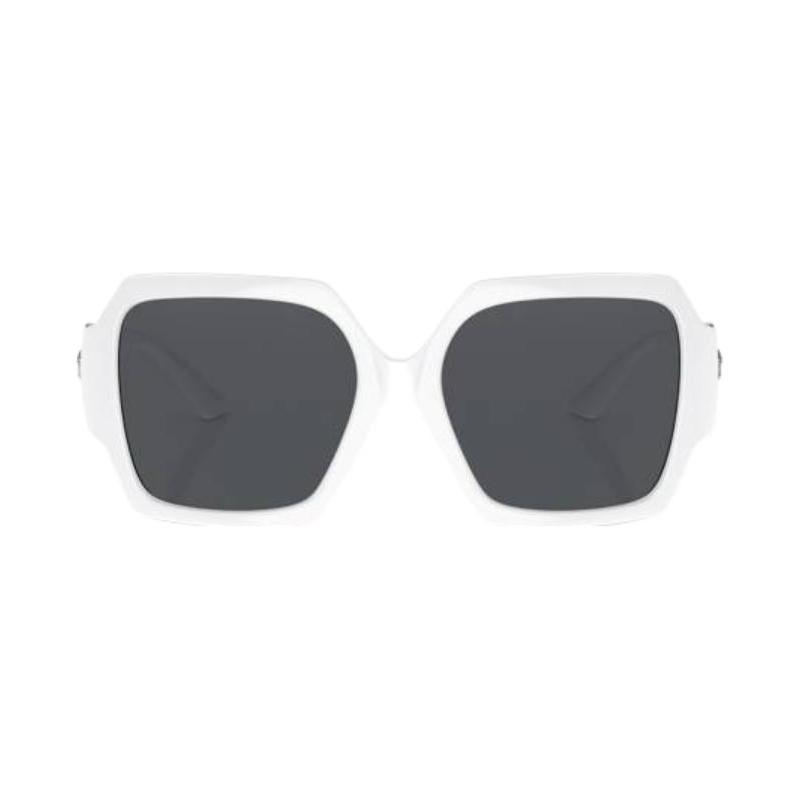 Versace Logo Acetate Irregular Sunglasses Women's White 7211310 VE445331487-white 56