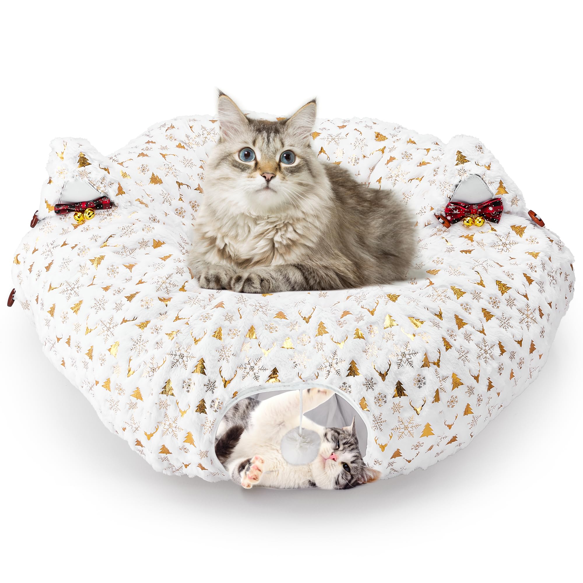 

Мяузар Кот Популярная Кошка Длинная Кошачья Кровать с Короткой Пушистой Кошкой Одиночное Упражнение Стресс Подходит для Маленького Подарка Тоннель, Тоннель в Форме Пончика, Мех, Игрушка,