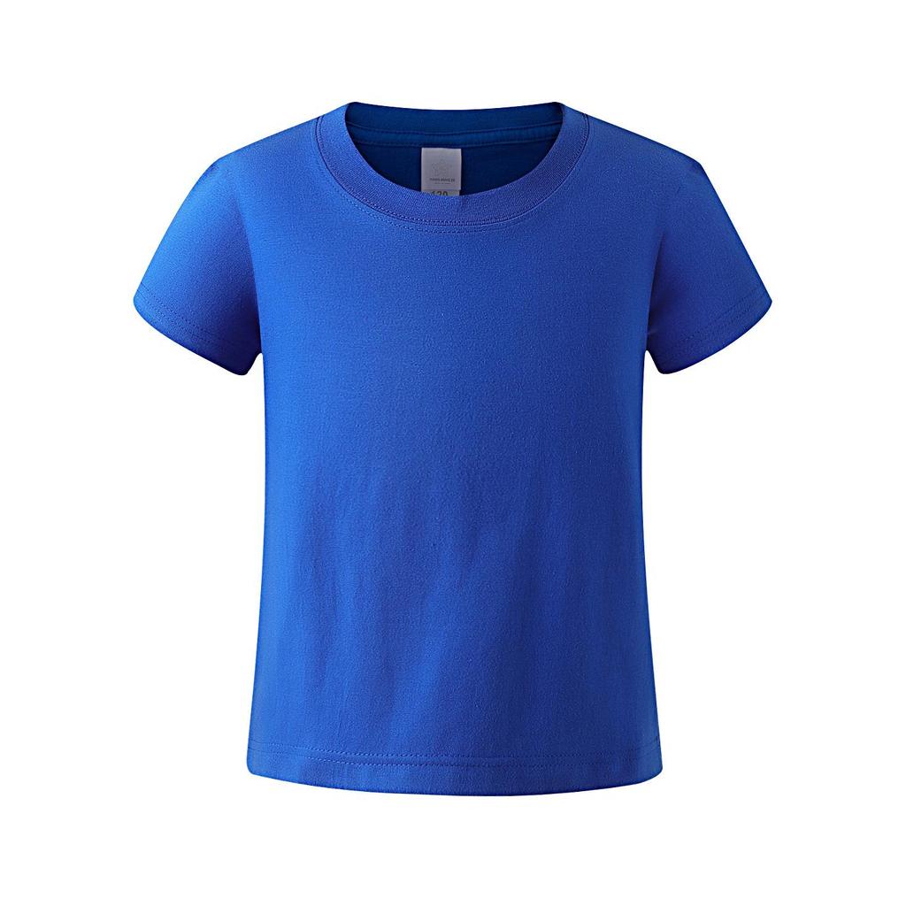 15-Color 200g Pure Cotton Short Sleeve T-Shirt for Boys and Girls, Toddler Baby Loose Fit Base Layer Design.