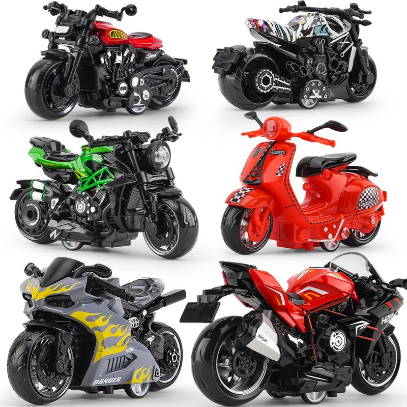Trendy Mini Motorcycle Keychain Pendant: Cool Model Figurine Car Keyring Toy