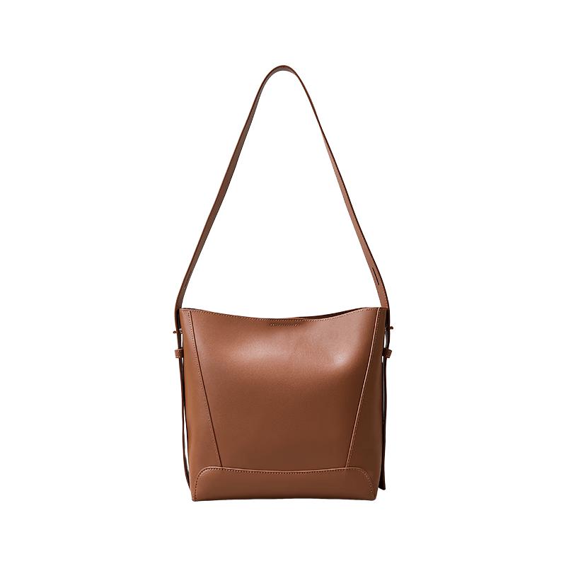 FUFUNI Genuine Leather Shoulder Tote & Bucket Bag