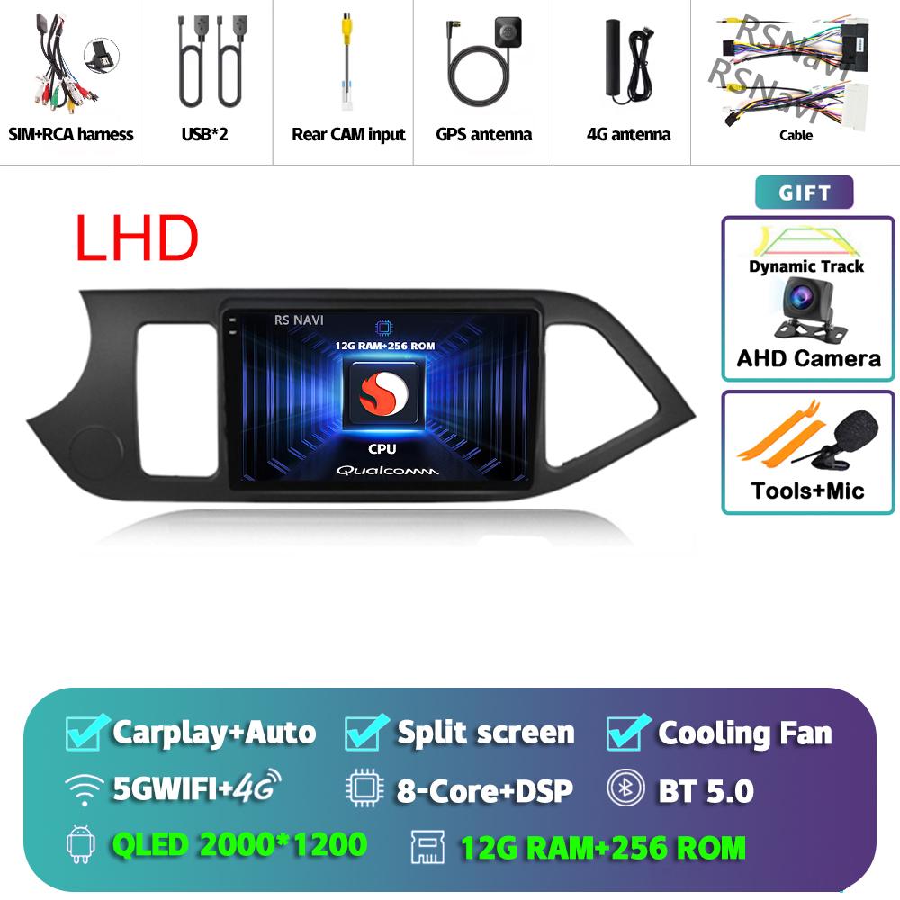 Android 14 Carplay Car Radio For Kia Morning 2 Picanto 2011 - 2017 Multimedia Video Player Navigation GPS Stereo Head Unit Auto
