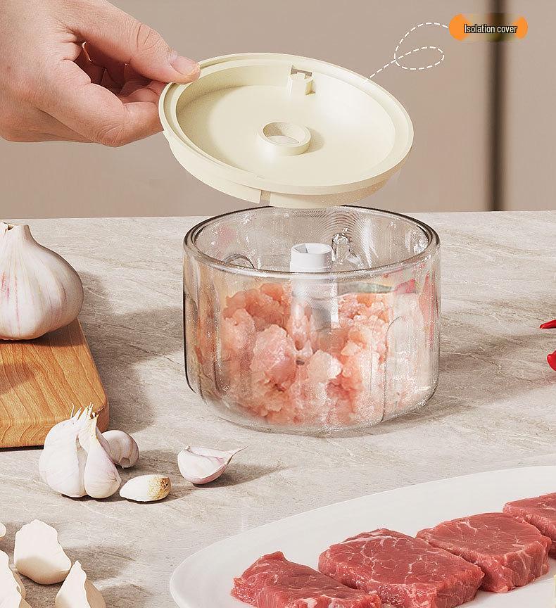 Rechargeable Mini Electric Garlic Masher & Baby Food Blender - Kitchen Utensil & Meat Grinder.