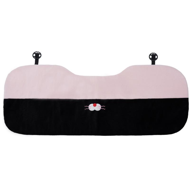 Comfortable Car Seat Decoration Black Plush Seat Cushion Cat Car Headrest Seat Cushion Front