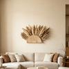 Wooden Wall Vase for Dried Reed Flowers Modern Farmhouse Wall Hanging Planter Half Circle Shaped Boho Wall Decor for Indoor Entryway Hallway Bathroom