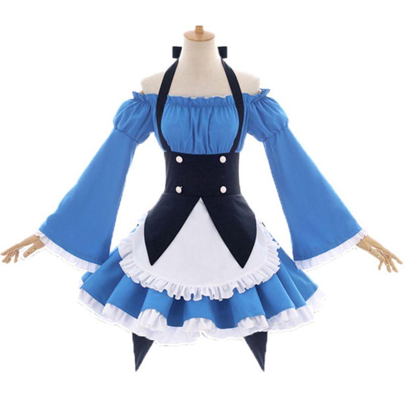 Re Zero Kara Hajimeru Lsekai Seikatsu Rem Ram Emilia Cosplay Costume Dress Maid