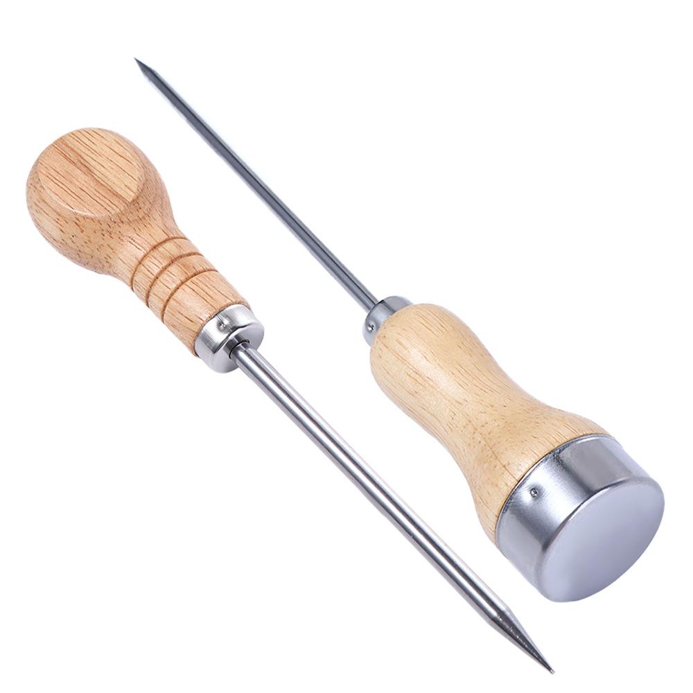 Cocktail Kitchen Wooden Handle Stainless Steel Bar Tools Ice Crusher Punch