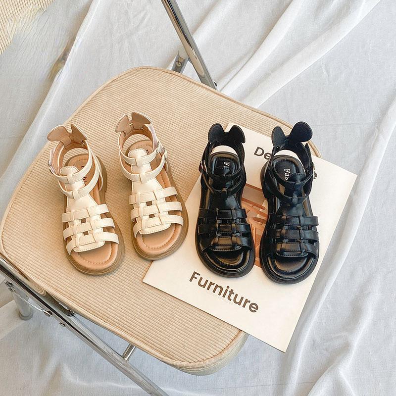 

Сандалии для девочек, лето 2023, модная детская обувь принцессы, римские сандалии